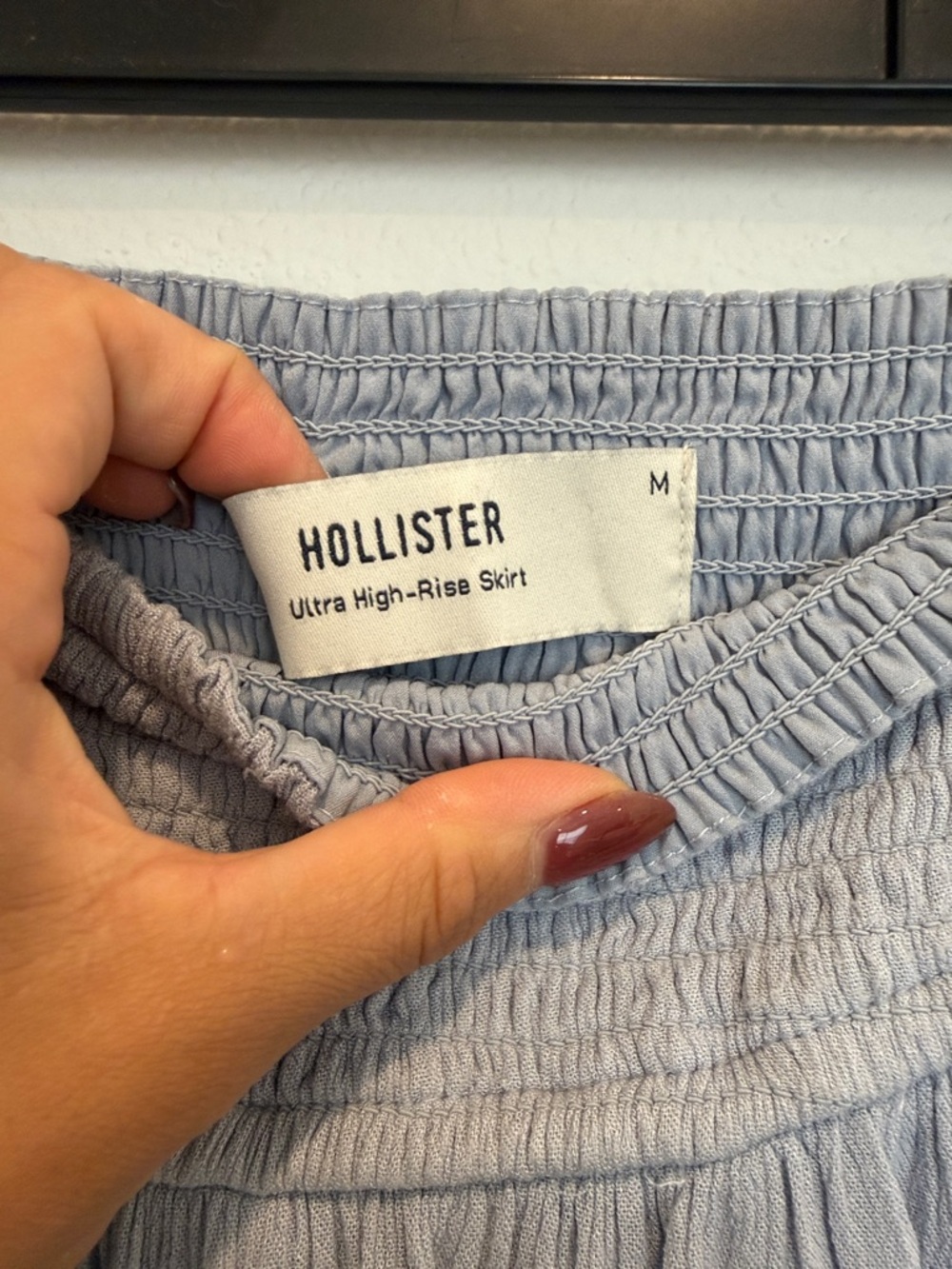 Hollister Light Blue Tiered Ruffle Mini Skort - Picture 2 of 4